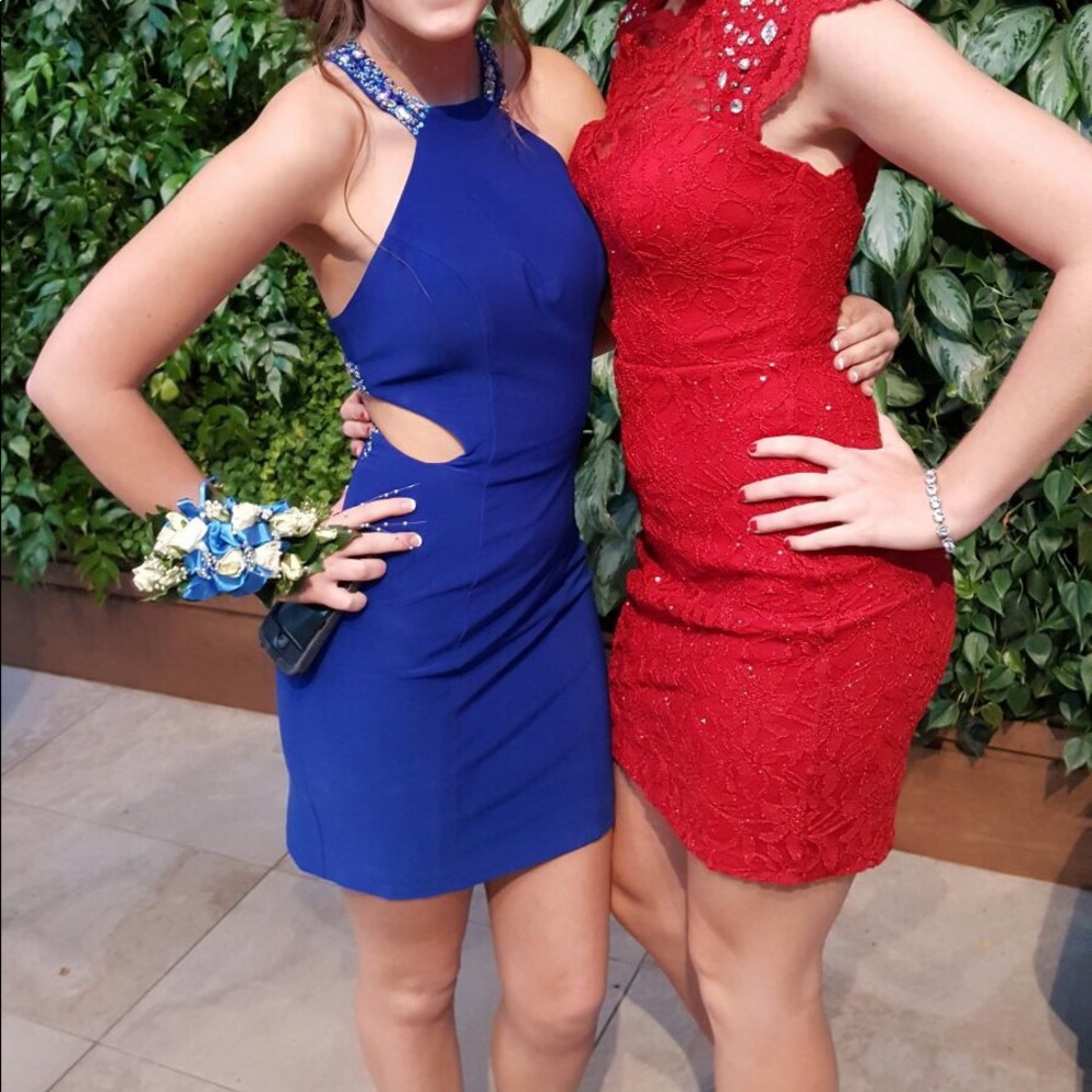 Blue homecoming dress Faviana #7867